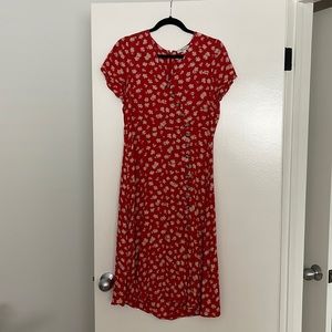 Madewell midi dress w buttons size 6